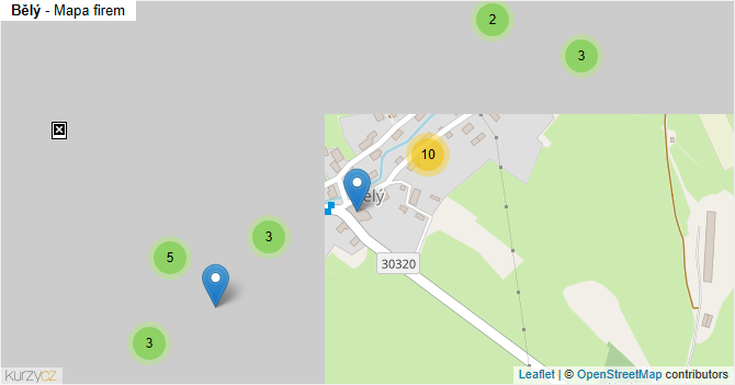 Bělý - mapa firem