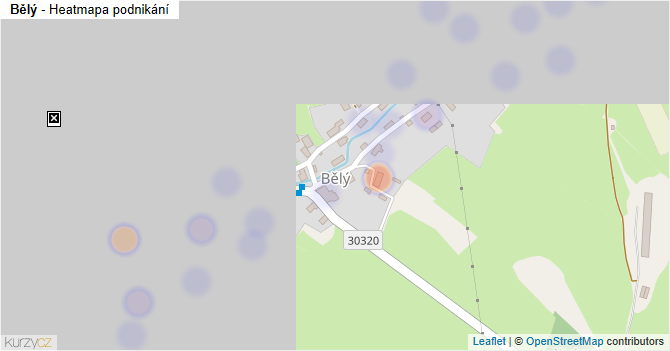 Bělý - mapa podnikání