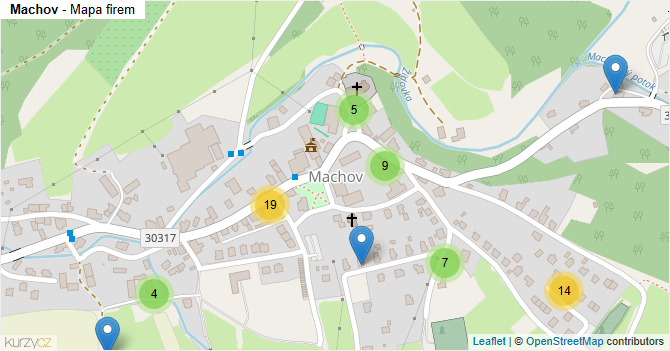 Machov - mapa firem