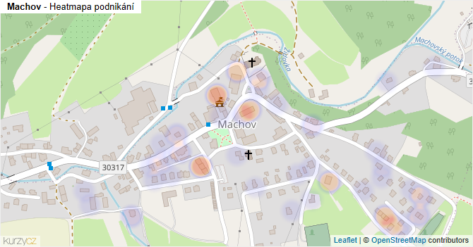Machov - mapa podnikání