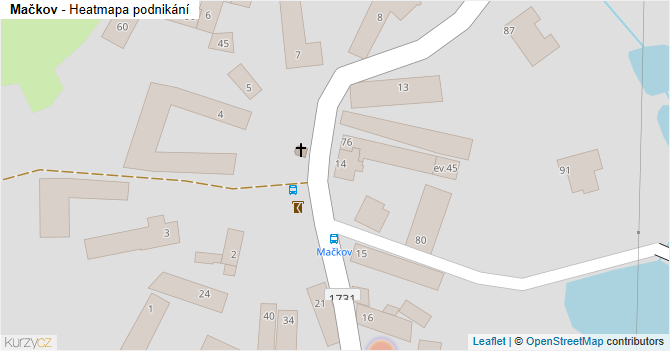 Mačkov - mapa podnikání