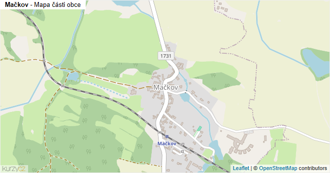 Mačkov - mapa části obce