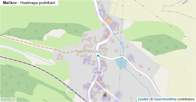 Mačkov - mapa podnikání
