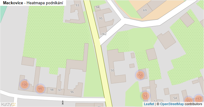 Mackovice - mapa podnikání