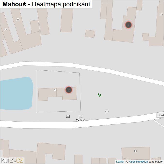 Mapa Mahouš - Firmy v obci.