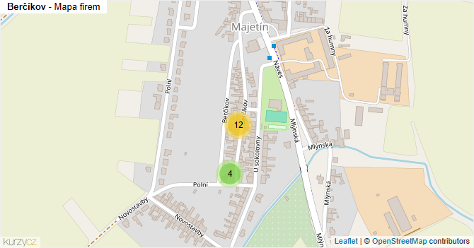 Berčíkov - mapa firem