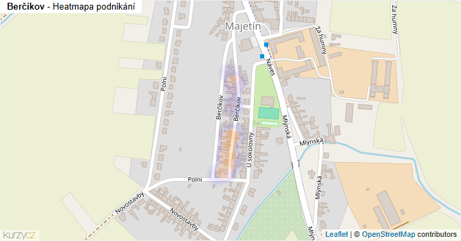 Berčíkov - mapa podnikání
