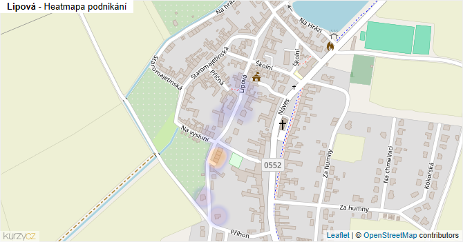 Lipová - mapa podnikání