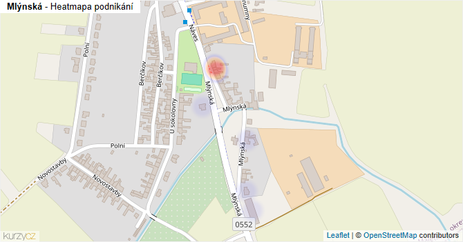 Mlýnská - mapa podnikání