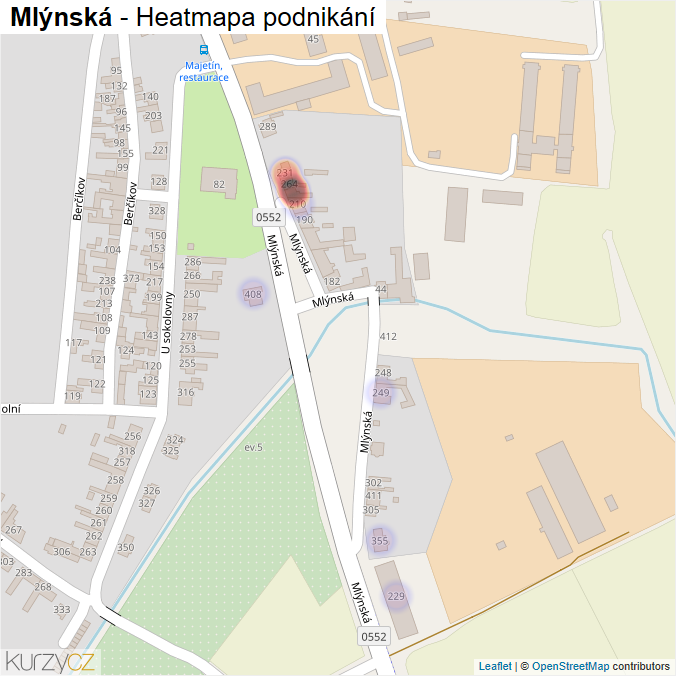 Mapa Mlýnská - Firmy v ulici.