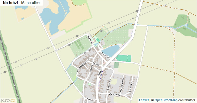 Na hrázi - mapa ulice