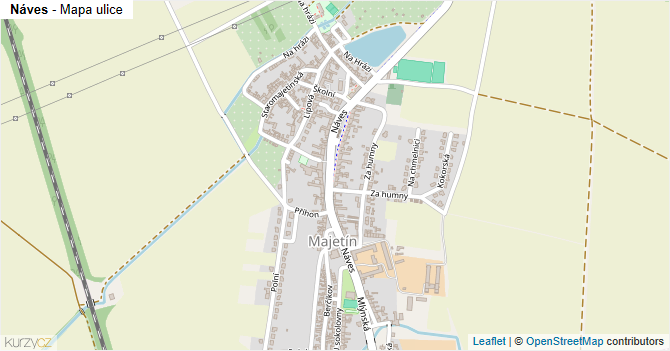 Náves - mapa ulice