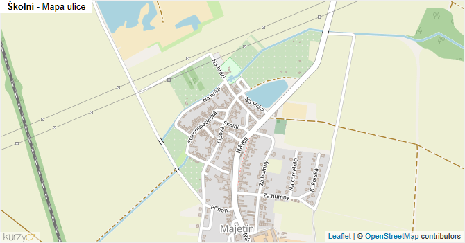 Školní - mapa ulice