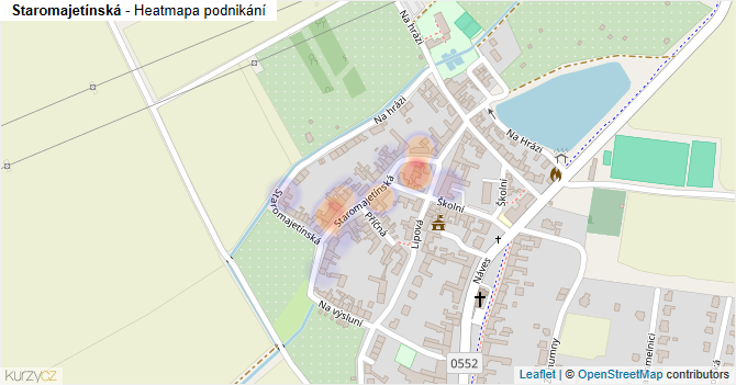 Staromajetínská - mapa podnikání