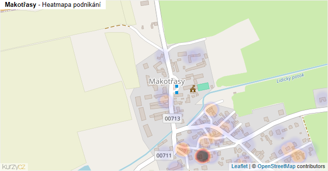 Makotřasy - mapa podnikání