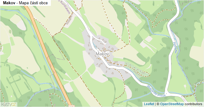 Makov - mapa části obce