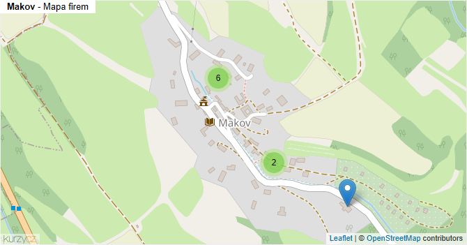 Makov - mapa firem