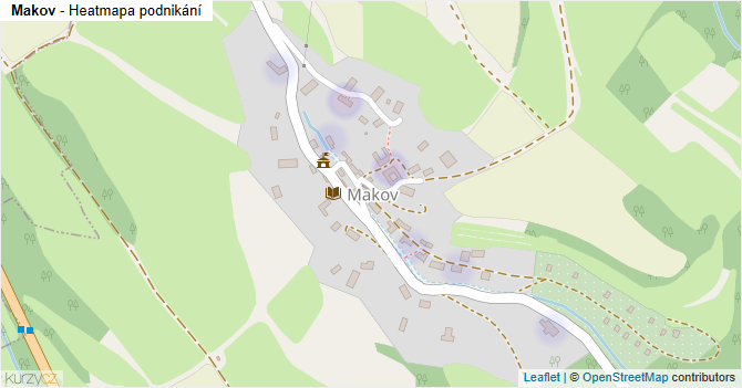 Makov - mapa podnikání