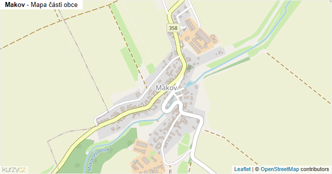 Makov - mapa části obce