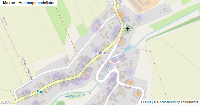 Makov - mapa podnikání