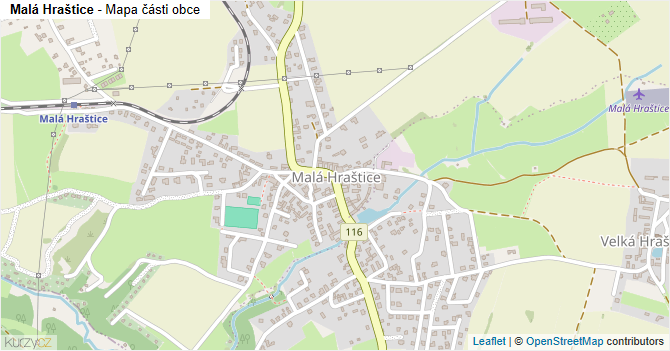 Malá Hraštice - mapa části obce