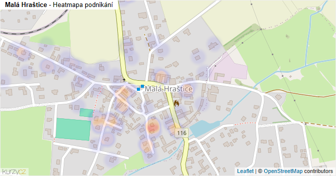 Malá Hraštice - mapa podnikání