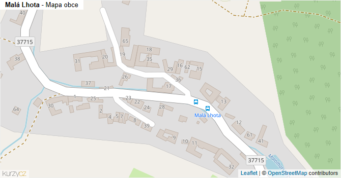 Malá Lhota - mapa obce