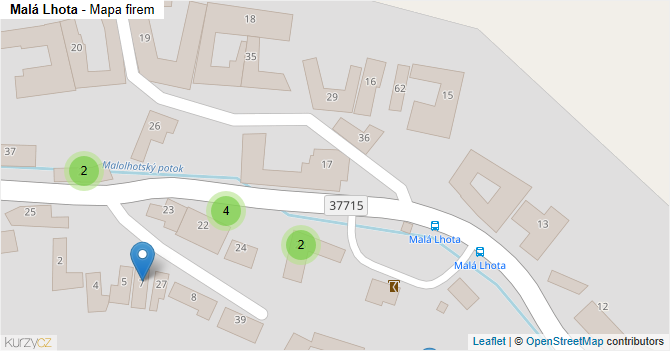 Malá Lhota - mapa firem
