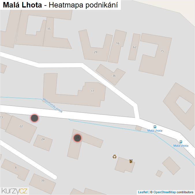 Mapa Malá Lhota - Firmy v obci.