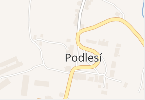Podlesí v obci Malá Morava - mapa části obce