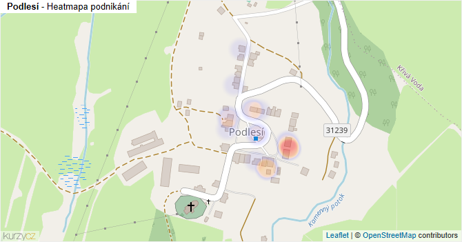 Podlesí - mapa podnikání