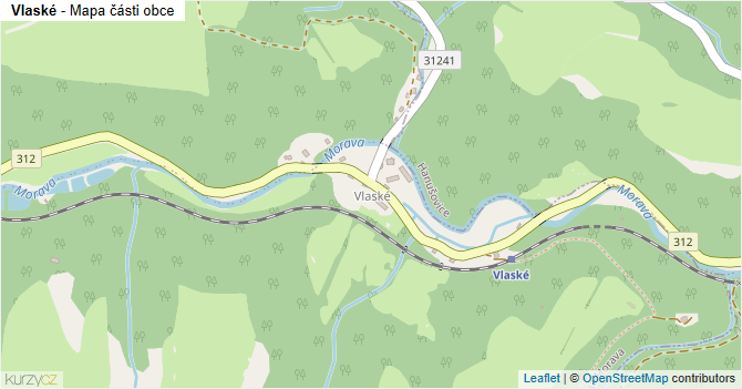 Vlaské - mapa části obce