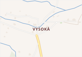 Vysoká v obci Malá Morava - mapa části obce