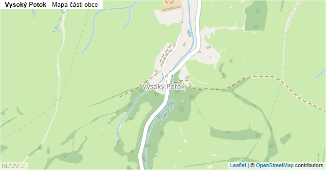 Vysoký Potok - mapa části obce