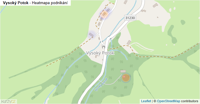 Vysoký Potok - mapa podnikání