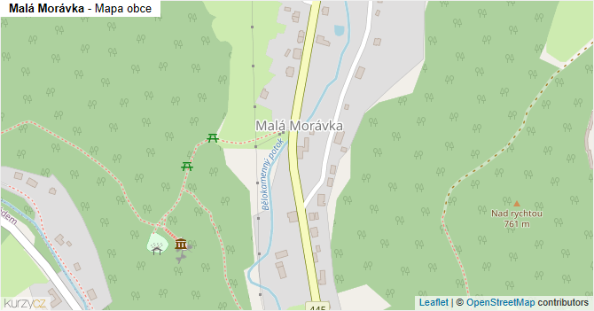 Malá Morávka - mapa obce
