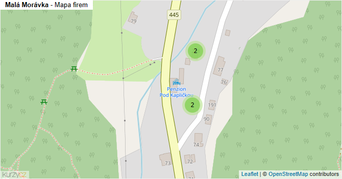 Malá Morávka - mapa firem