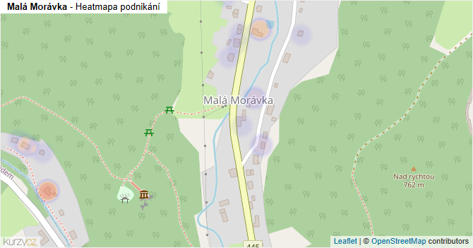Malá Morávka - mapa podnikání