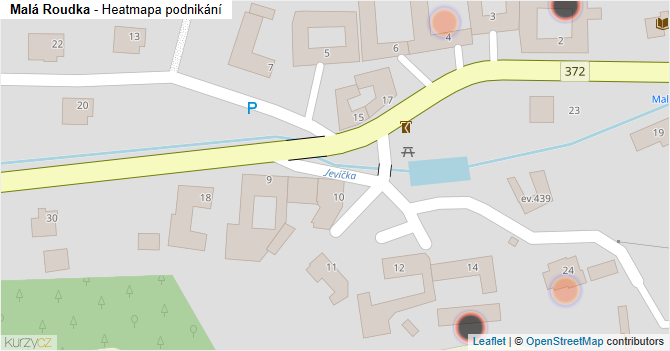 Malá Roudka - mapa podnikání