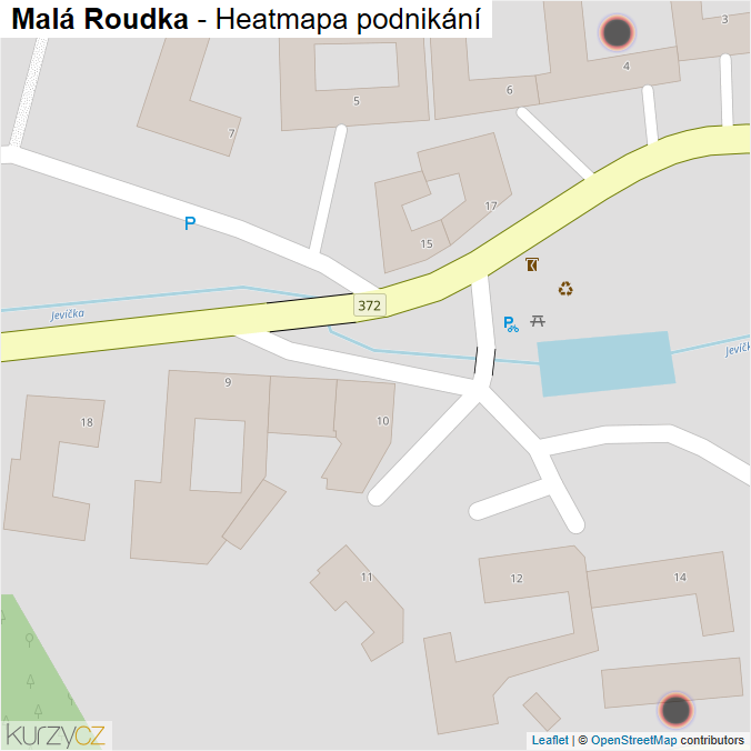 Mapa Malá Roudka - Firmy v obci.