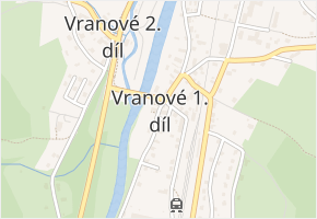 Vranové 1.díl v obci Malá Skála - mapa části obce