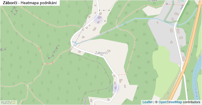 Záborčí - mapa podnikání