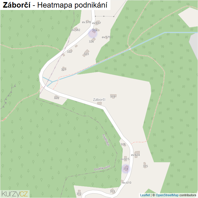 Mapa Záborčí - Firmy v části obce.