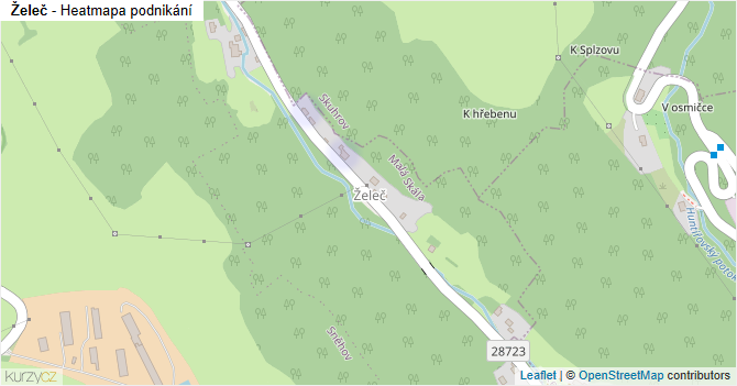 Želeč - mapa podnikání