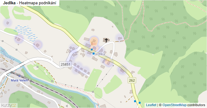 Jedlka - mapa podnikání