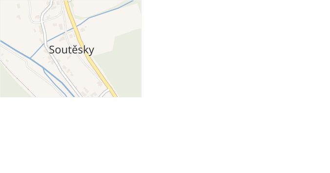 Soutěsky v obci Malá Veleň - mapa části obce