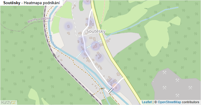 Soutěsky - mapa podnikání