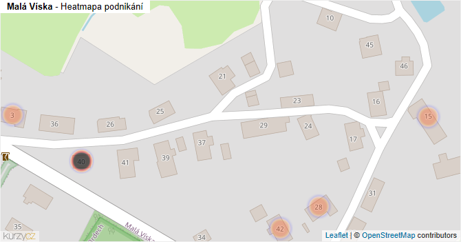 Malá Víska - mapa podnikání