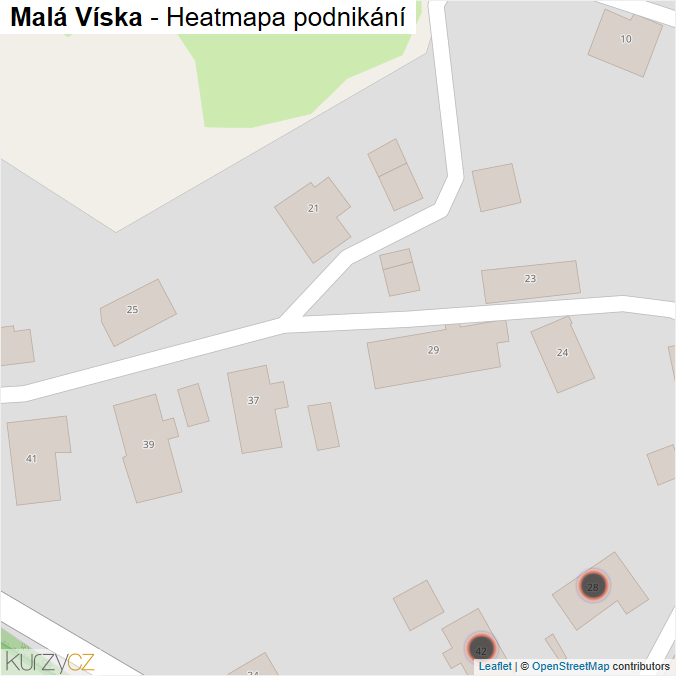 Mapa Malá Víska - Firmy v obci.