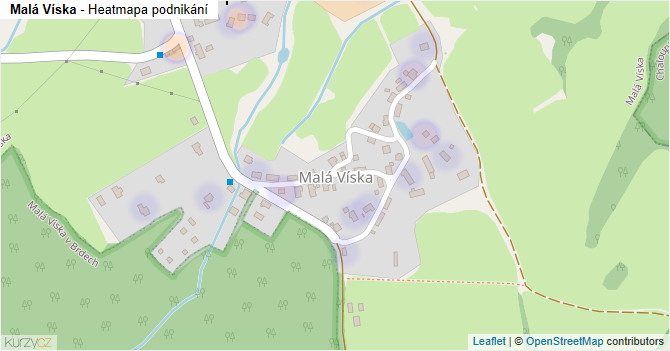 Malá Víska - mapa podnikání